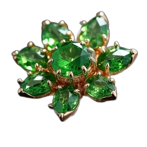 jewelry, crown, flower, green, cluster, ring, peridotite transparent PNG cut-out