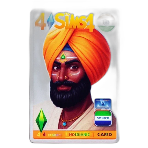 photorealistic, pixel art, 3d render, oil painting, sims, card, features, indian-inspired transparent PNG cut-out