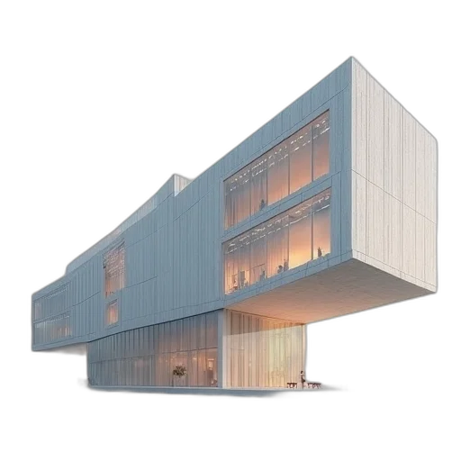 building, 3d render, concept art, photorealistic transparent PNG cut-out