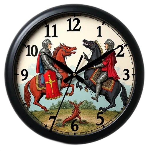 dragon, fantasy art, 3d render, concept art, photorealistic, medieval-themed, wall, clock transparent PNG cut-out