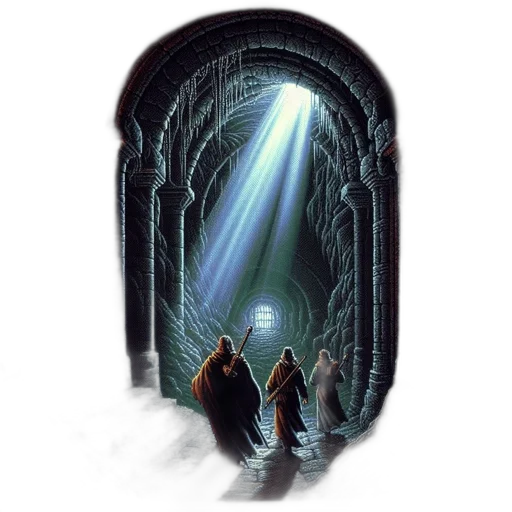 sword, jacket, concept art, fantasy art, pixel art, comic book art, forest, fog transparent PNG cut-out