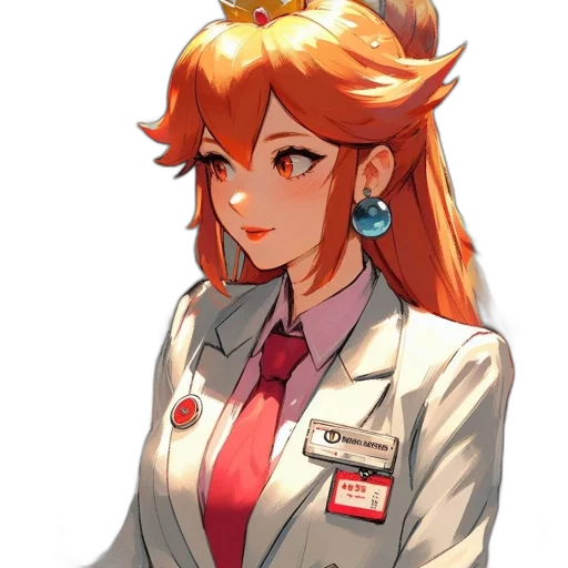 staff, crown, face, jacket, anime, concept art, pixel art, cartoon transparent PNG cut-out