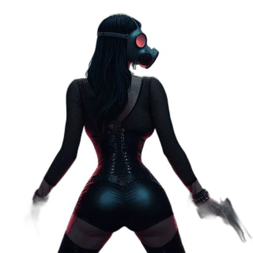mask, creature, robot, staff, concept art, 3d render, cyberpunk, fantasy art transparent PNG cut-out