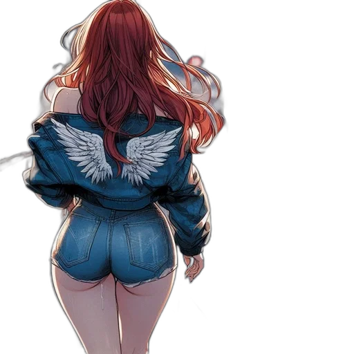 jacket, dress, hair, robot, concept art, watercolor, fantasy art, anime transparent PNG cut-out