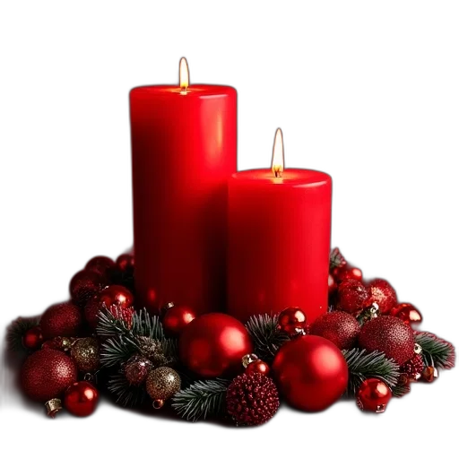 photorealistic, red, christmas, arrangement transparent PNG cut-out