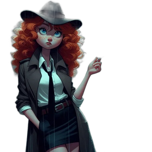 jacket, hat, dress, staff, concept art, fantasy art, cartoon, comic book art transparent PNG cut-out