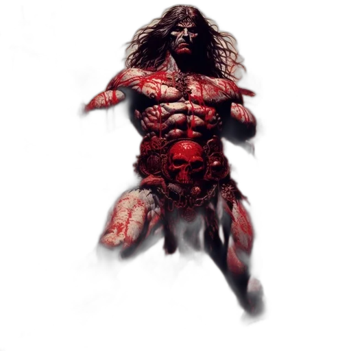 creature, animal, concept art, comic book art, fantasy art, pixel art, red, foreground transparent PNG cut-out