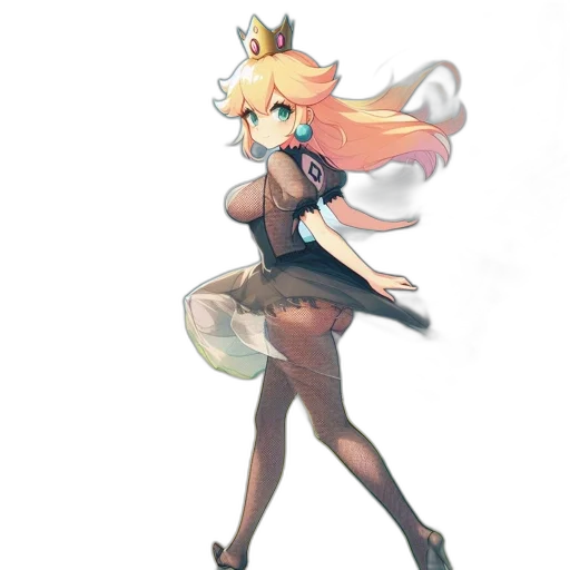 dress, staff, crown, dragon, concept art, pixel art, anime, fantasy art transparent PNG cut-out
