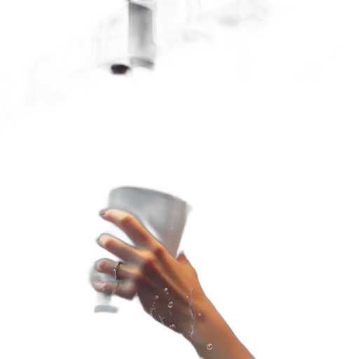 mask, robot, staff, bottle, 3d render, photorealistic, concept art, pixel art transparent PNG cut-out