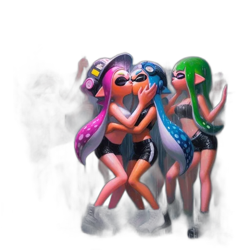 mask, dress, concept art, vaporwave, 3d render, watercolor, neon, pastel transparent PNG cut-out