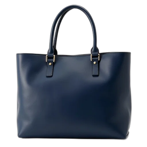 blue, navy, tote, bag, smooth, leather, texture, simple transparent PNG cut-out