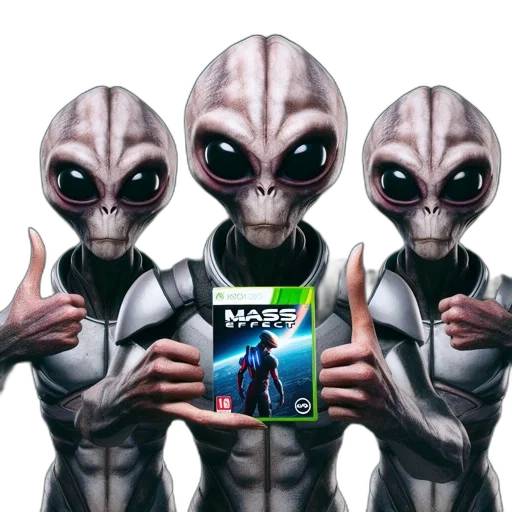 mask, concept art, comic book art, outer space, three, alien, figures, sporting transparent PNG cut-out