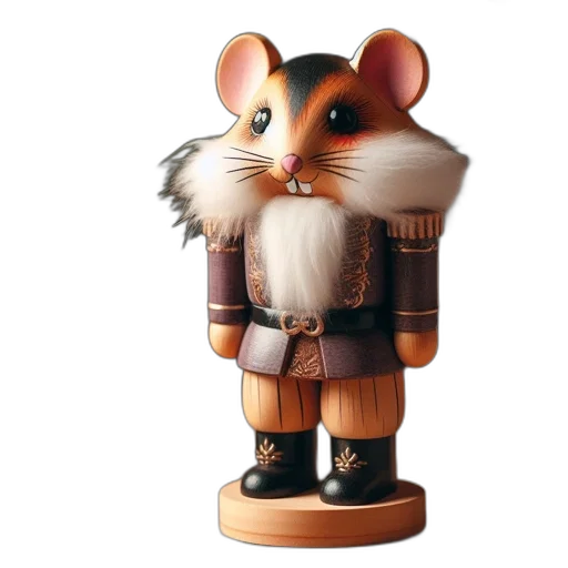 staff, 3d render, concept art, fantasy art, photorealistic, two, nutcrackers, one transparent PNG cut-out