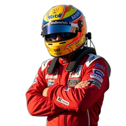 racecar, driver, poses, media, before, his, win, race transparent PNG cut-out
