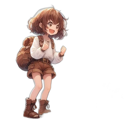 staff, creature, jacket, weapon, watercolor, anime, concept art, pixel art transparent PNG cut-out