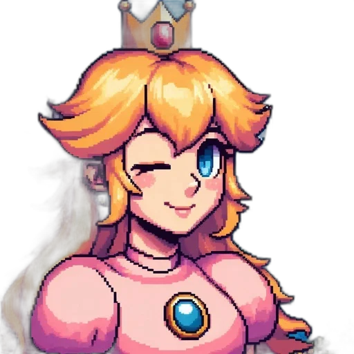 crown, staff, dress, jewelry, pixel art, concept art, vaporwave, watercolor transparent PNG cut-out