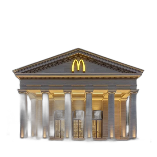 building, food, crown, 3d render, photorealistic, concept art, vaporwave, modern transparent PNG cut-out