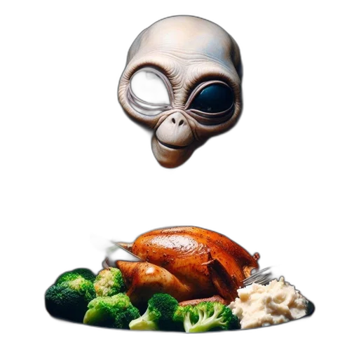food, mask, robot, creature, concept art, 3d render, pixel art, photorealistic transparent PNG cut-out