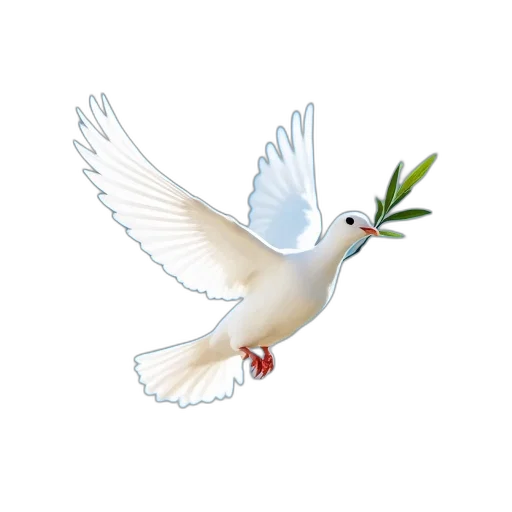 weapon, animal, photorealistic, concept art, 3d render, pixel art, white, dove transparent PNG cut-out