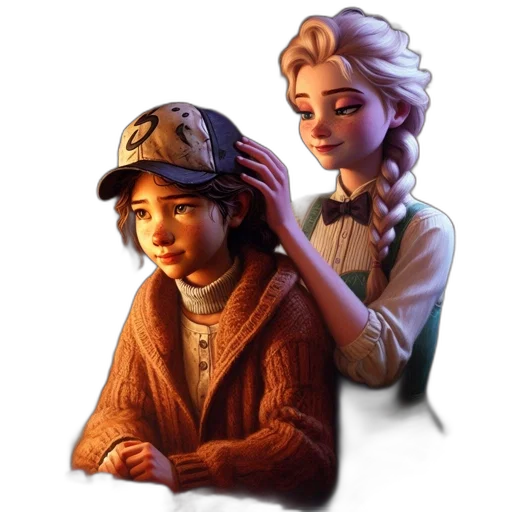 hat, staff, face, jewelry, concept art, pixel art, 3d render, comic book art transparent PNG cut-out