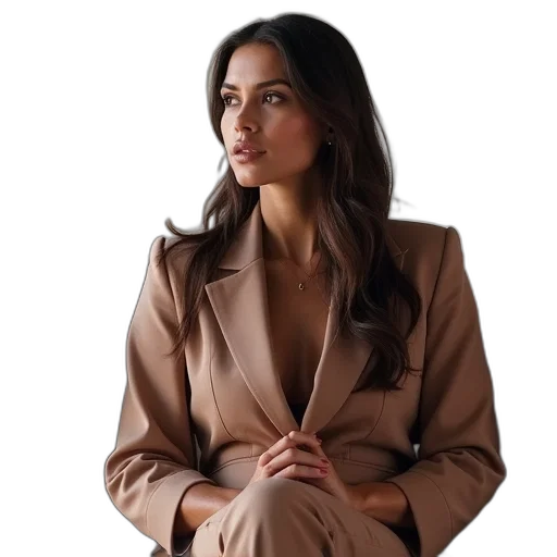 jacket, dress, staff, jewelry transparent PNG cut-out