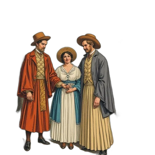 hat, dress, jacket, concept art transparent PNG cut-out