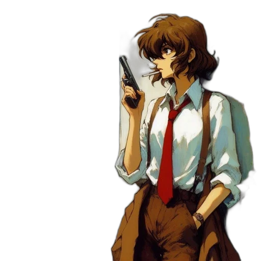 weapon, staff, concept art, anime, pixel art, comic book art, woman, stands transparent PNG cut-out