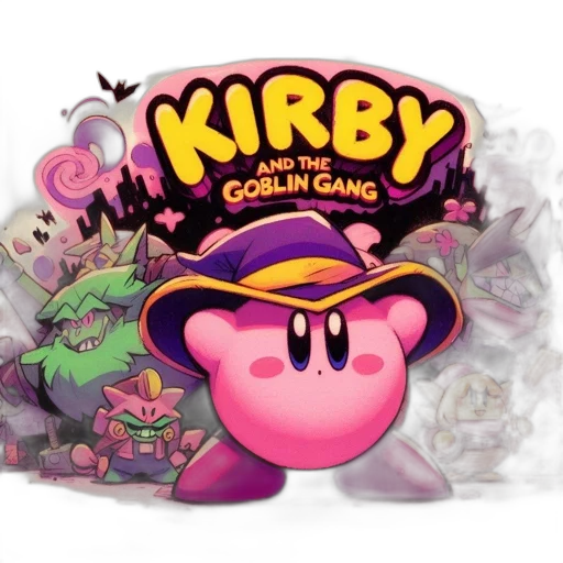 concept art, image, vibrant, illustration, video, game, character, kirby transparent PNG cut-out