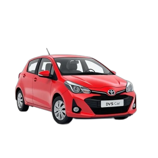 car, red, compact, white, license, plate, reading, dvs transparent PNG cut-out