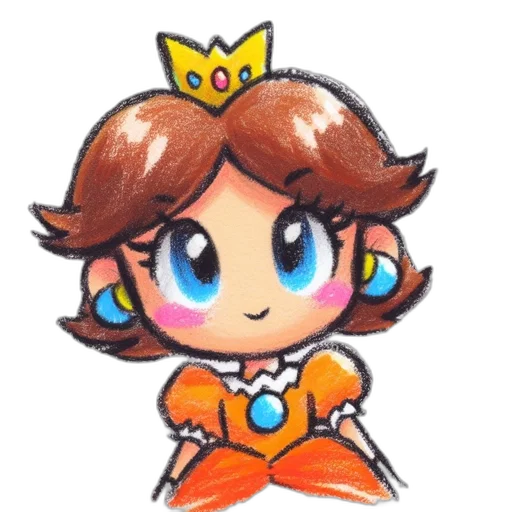 crown, dress, staff, jewelry, watercolor, cartoon, concept art, pixel art transparent PNG cut-out