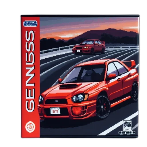 car, photorealistic, concept art, pixel art, 3d render, fire, red, pixel transparent PNG cut-out
