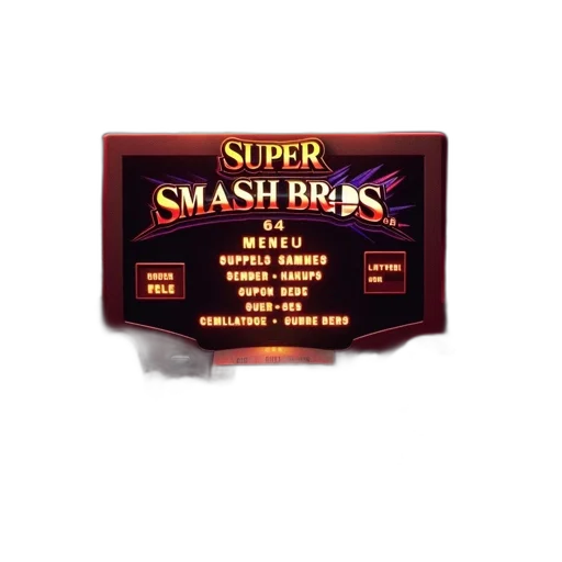 3d render, concept art, pixel art, vaporwave, nostalgia-inducing, scene, super, smash transparent PNG cut-out