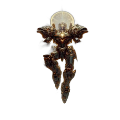 jewelry, robot, crown, creature, concept art, 3d render, fantasy art, outer space transparent PNG cut-out