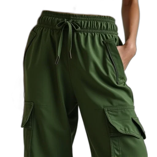 jacket, green, earth tones, model transparent PNG cut-out