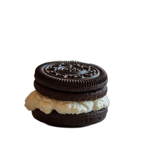 food, crown, weapon, photorealistic, 3d render, dark, monochrome, oreo transparent PNG cut-out