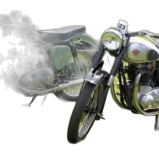 photorealistic, 3d render, concept art, fantasy art, two, vintage, motorcycles, one transparent PNG cut-out
