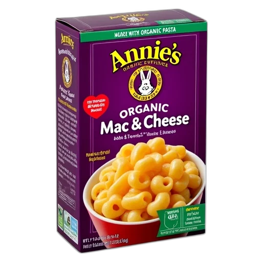 food, animal, box, annie, organic, mac, cheese, purple transparent PNG cut-out