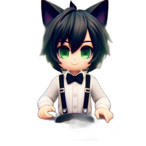 staff, animal, creature, robot, pixel art, 3d render, anime, concept art transparent PNG cut-out