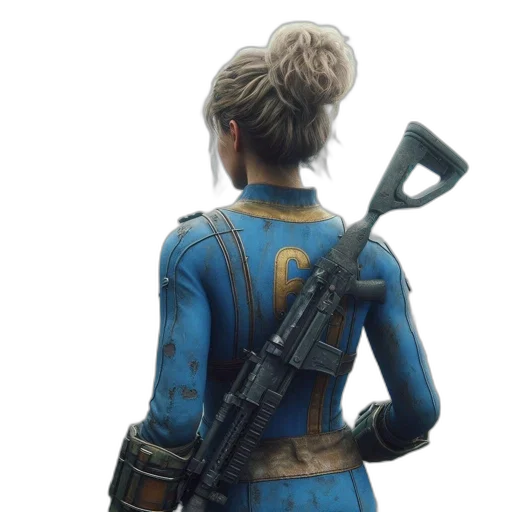 weapon, staff, jacket, face, concept art, pixel art, cyberpunk, fantasy art transparent PNG cut-out