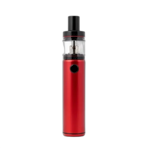 bottle, red, e-cigarette, black, mouthpiece, clear, glass, section transparent PNG cut-out
