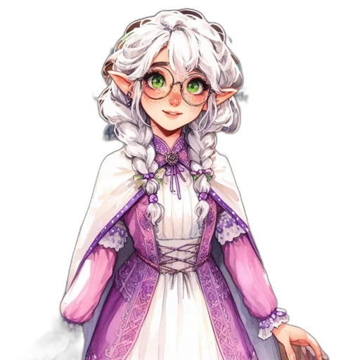dress, staff, watercolor, fantasy art, concept art, pixel art, pastel, monochrome transparent PNG cut-out