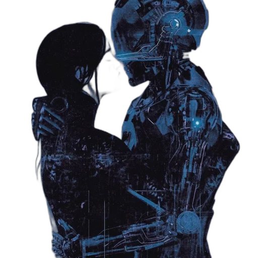 robot, jacket, cyberpunk, concept art, pixel art, comic book art, outer space, neon lights transparent PNG cut-out