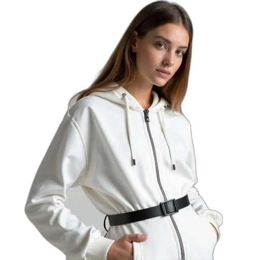 jacket, staff, dress, monochrome, young, woman, wearing, white transparent PNG cut-out