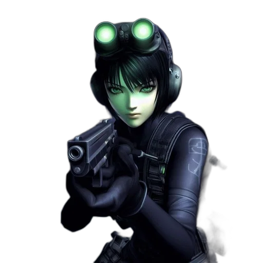 weapon, robot, staff, concept art, cyberpunk, comic book art, 3d render, green transparent PNG cut-out