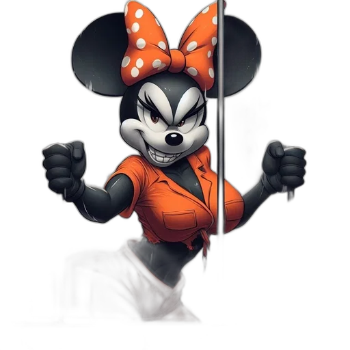 staff, animal, weapon, concept art, cartoon, 3d render, comic book art, minnie transparent PNG cut-out