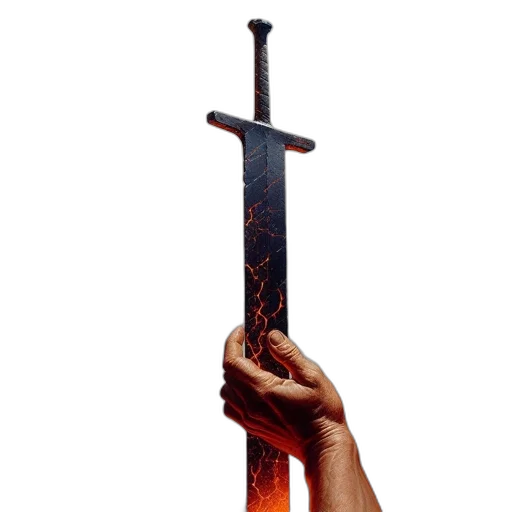 sword, weapon, staff, dragon, concept art, fantasy art, 3d render, pixel art transparent PNG cut-out
