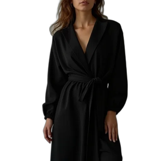 dress, jacket, dark, monochrome transparent PNG cut-out