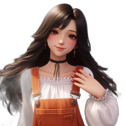 dress, staff, jewelry, hair, fantasy art, concept art, 3d render, photorealistic transparent PNG cut-out
