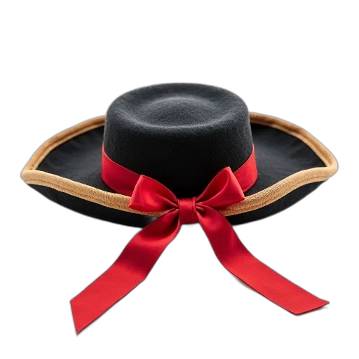 hat, crown, jewelry, mask, worn-out, tricorn, red, ribbon transparent PNG cut-out