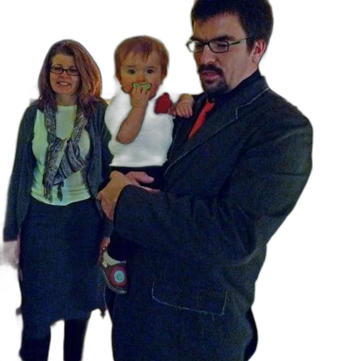 jacket, staff, robot, creature, man, glasses, red, tie transparent PNG cut-out